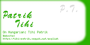 patrik tihi business card